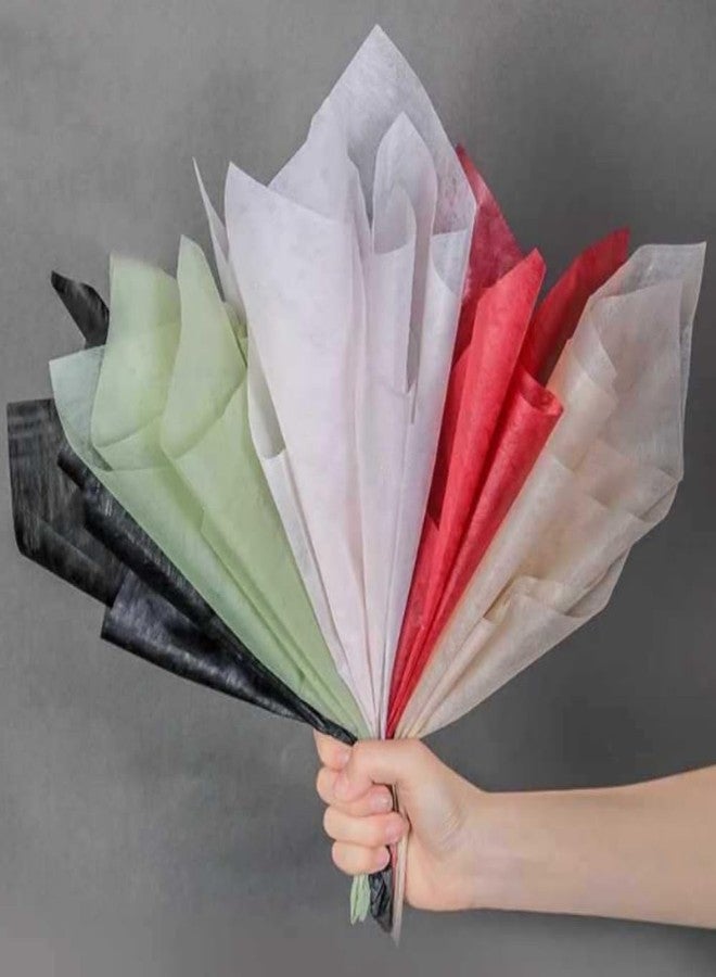 OUKEYI 200 Sheets Korean Of Cotton Wrapping Flower Paper Non-Woven Floral Wrapping Paper, Waterproof Pleated Withdrawable Flower Bouquet Lining Paper Flower Shop Supplies Floral Gift Packaging Paper ﻿ - Image 1